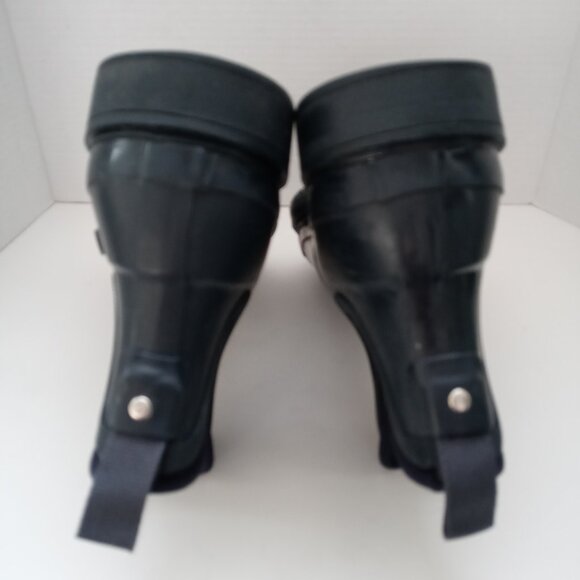 Hunter Navy Blue Ankle Booties Rubber Original Wellie Galosh Rain Boots Women 7 - Picture 13 of 16